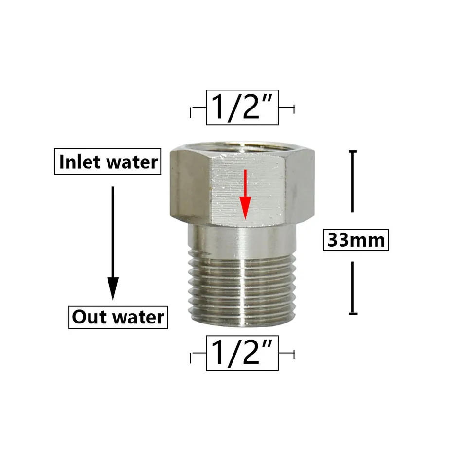 Valvola Di Ritegno In Acciaio Inox 304 - Filettatura G1/2 Maschio/Femmina, Per Acqua E WC - Foto 9