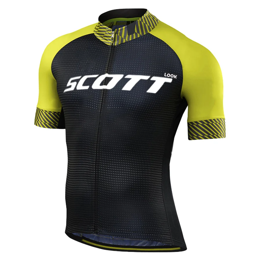 Bike Cycling Jersey SCOTT LOOK Bike Sport Shirt Quick Dry Breathable Sweat Wicking Soft Fabric Cycling Top For Men Women
