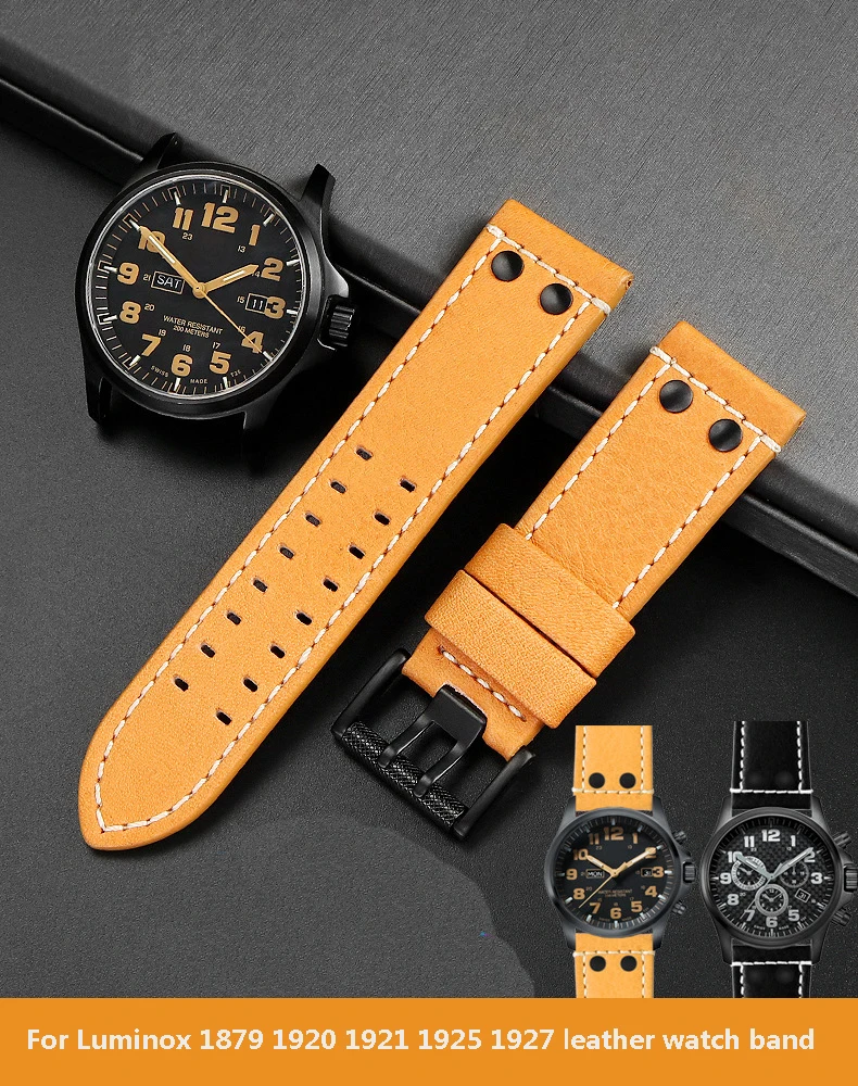 Ремешок для часов Luminox мужской из натуральной кожи, 26 мм