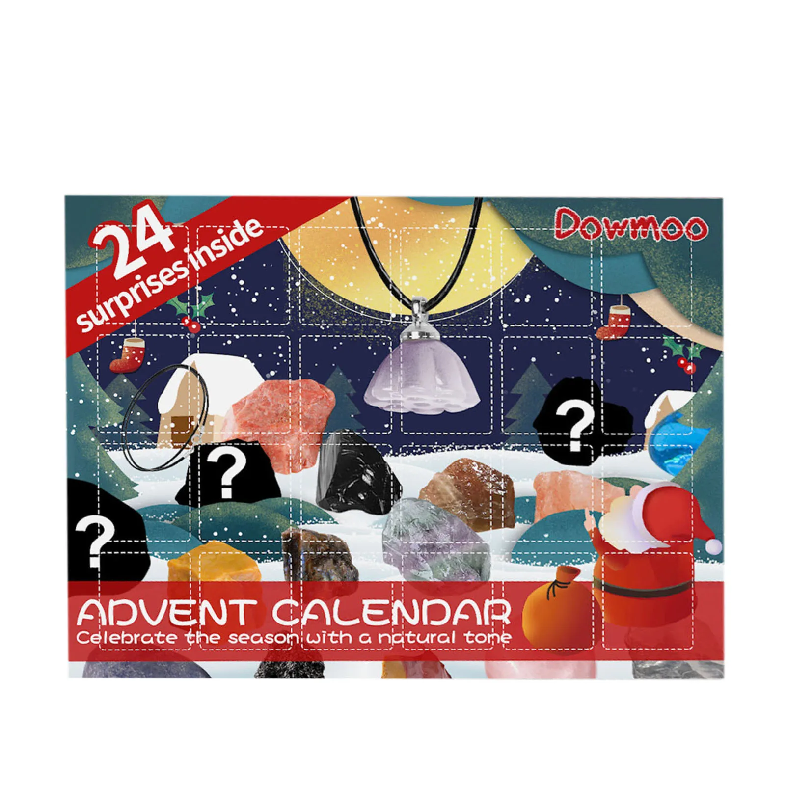 24PCS Holiday Christmas Advent Calendar Toys Rocks Fossils Minerals Healing  Crystals Gem Beautiful DIY Arts and Crafts - AliExpress