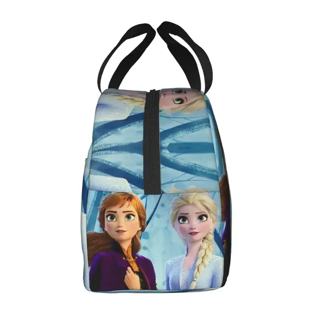 Bolsa de almuerzo con aislamiento de princesa congelada de dibujos