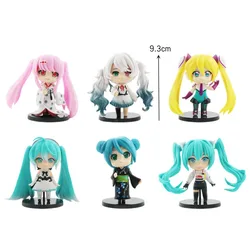 Anima Kawaii 10cm Hatsune Miku Cute Anime Figure - Super PVC Toy for Kids & Desk Decoration (6pcs)