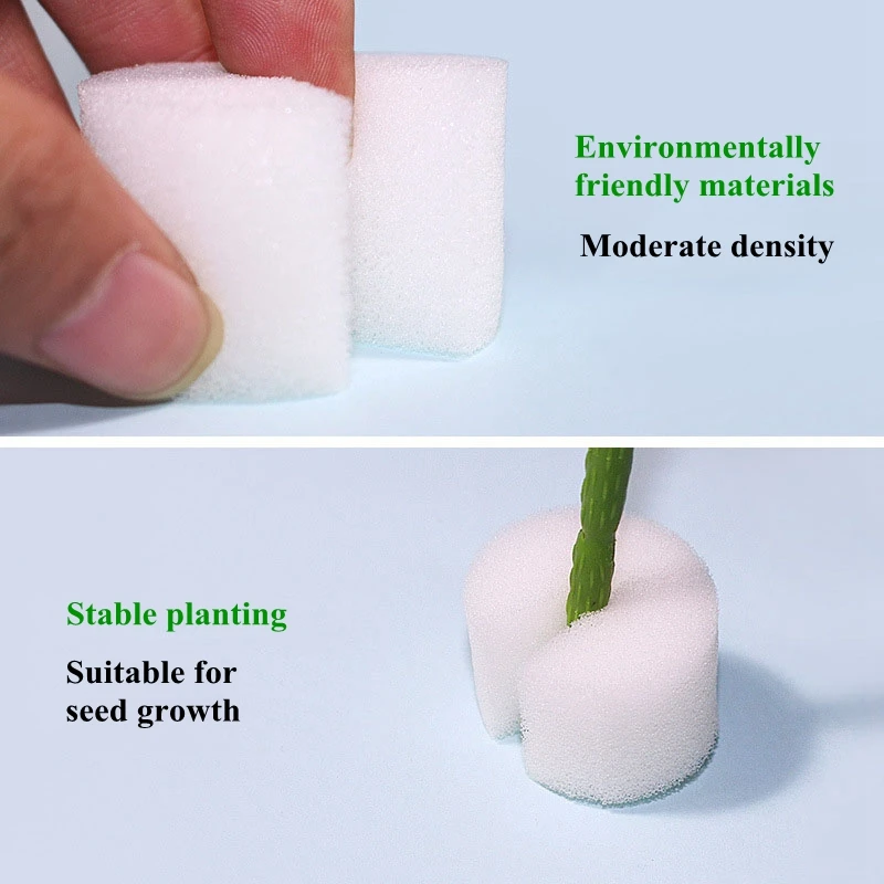100Pcs Hydroponic Sponge Garden Vegetable Soilless Cultivation Grow Media Sponge Seed Nursery Hydroponic Baskets Planting