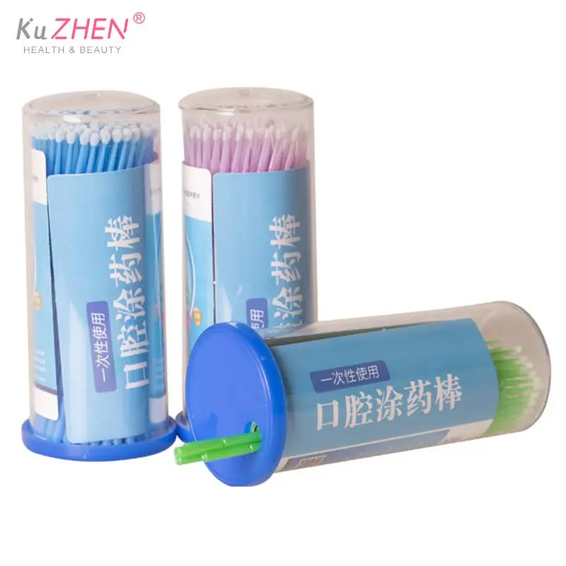 100PCS/Bottle Dental Disposable Micro Brushes Applicators Micro Brush Dentistry Odontologia Extension Tools Dentist Materials