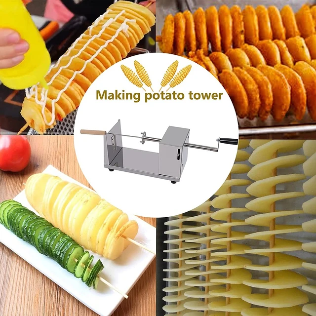 Twisted Potato Apple Slicer Spiral French Fry Cutter Slicer +