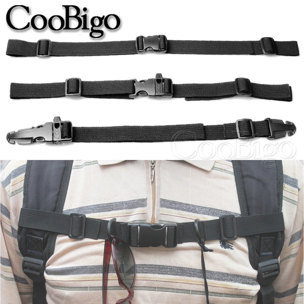 1Pcs Dual Release Buckle Adjustable Whistle Chest Harness Straps