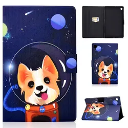 Kawaii Cartoon Folio Tablet Cover - Cute and Durable Case with Pen Holder for MatepadT10s 10.1inch (Space puppy)