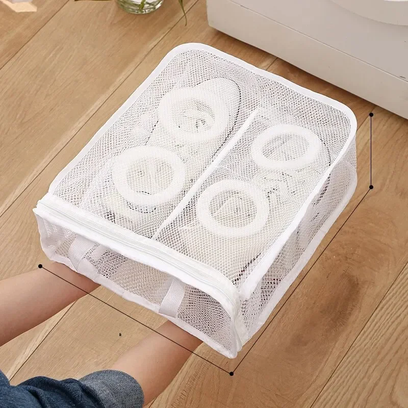 Thickened Anti-deformation Shoe Washing Bag Washing Machine Special Shoe Protection Home Use Lazy Person Net Pouch Drying Bag