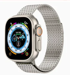 Elegant Stainless Steel Magnetic Milanese Loop Band - S10 46 42 44 45 49mm (Titanium)