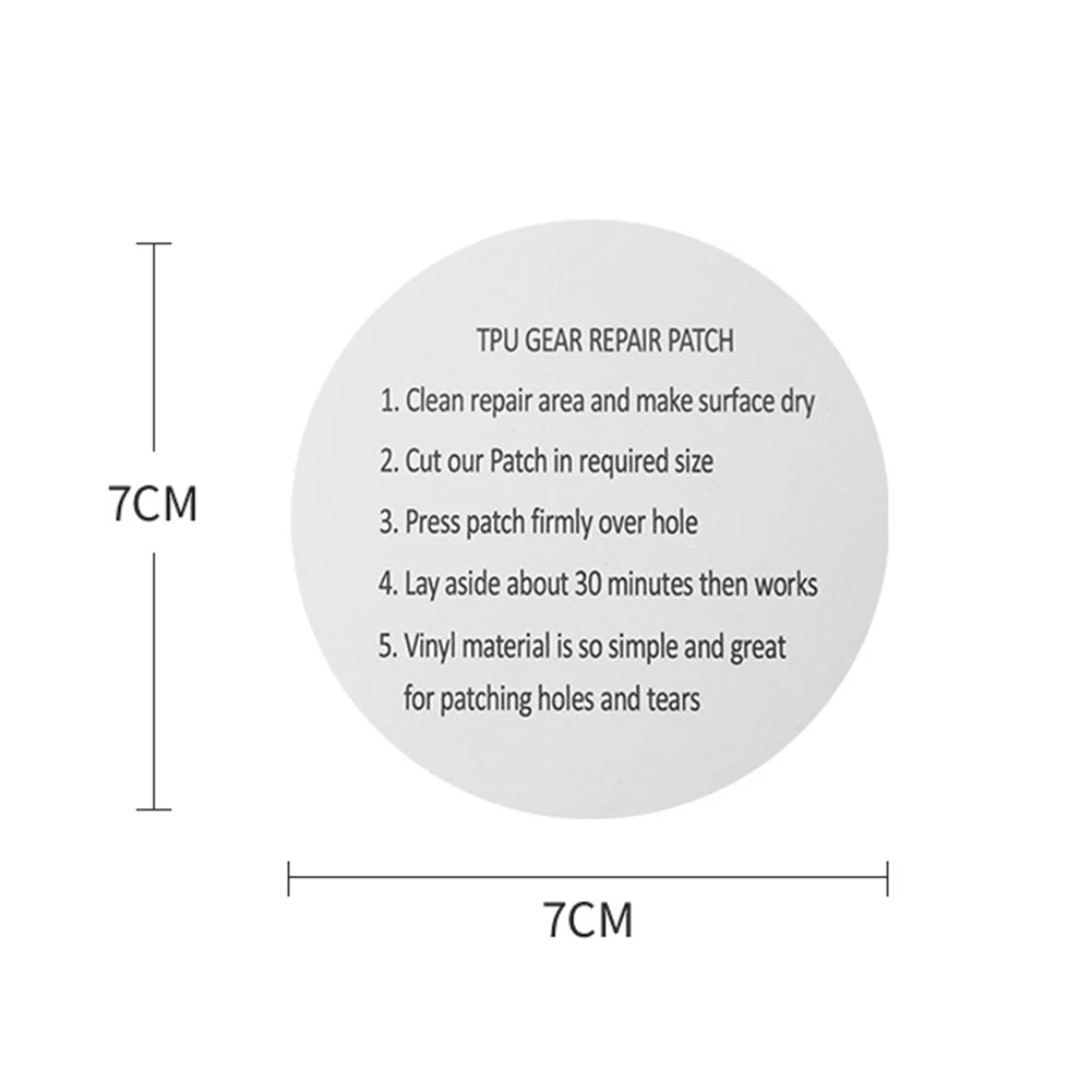 Round Inflatable Repair Patches Heat Resistant Inflatable Boat Repair Kit Waterproof Swimming Float Tape for Air Mattress for Repair Patches