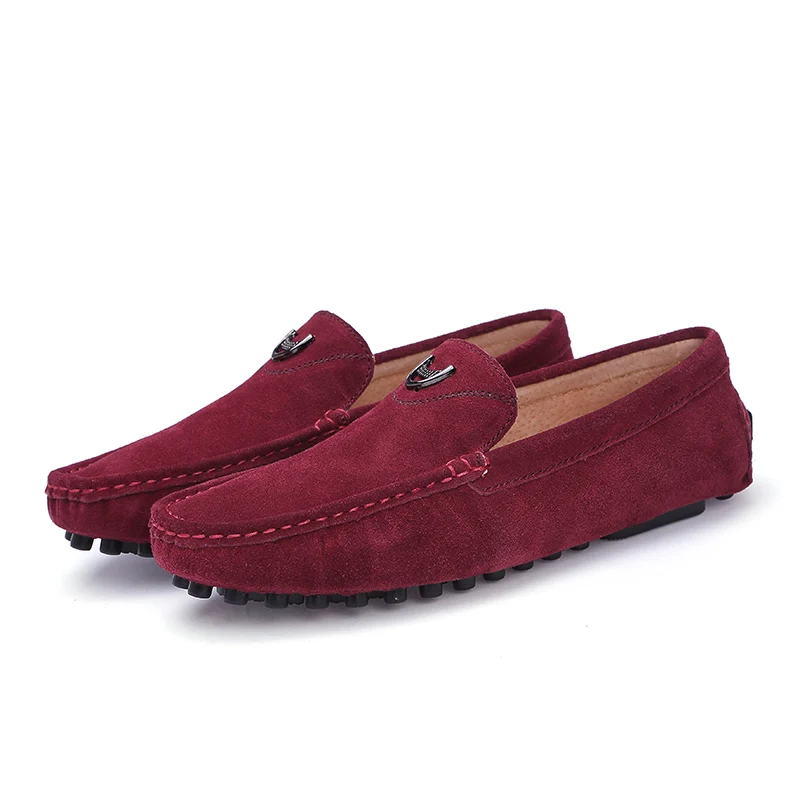 

Genuine leather flats men boat shoes medal buckle shoes moccasin loafer slip-on shoes