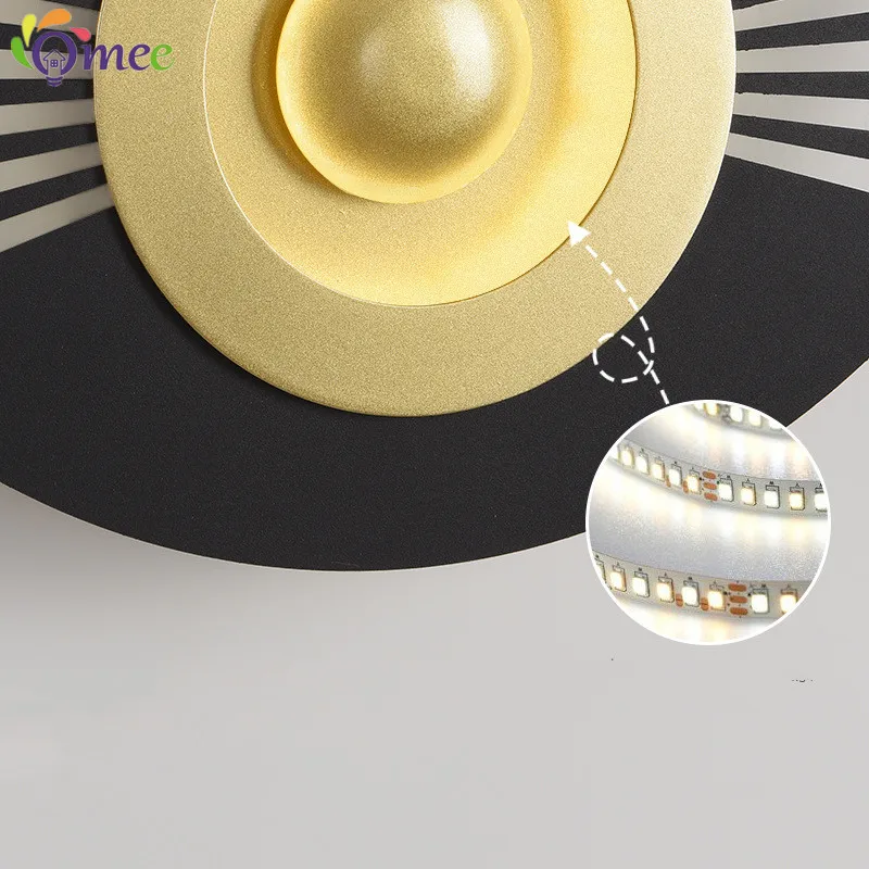 LED Wall Lamp Nordic Bedroom Bedside Fan-shaped Lighting for Living Room Corridor Aisle Stairs Wall Lights Home Decor Sconces