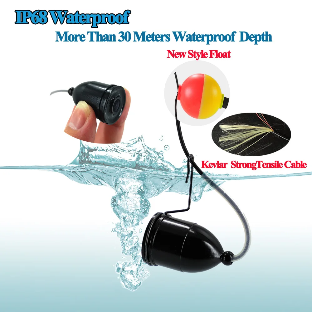 New 4.3 Inch IPS Monitor Fish Finder For Fisherman HD 1000 Line Ice Fishing Camera With 8 Infrared Lights Can Turn ON/OFF