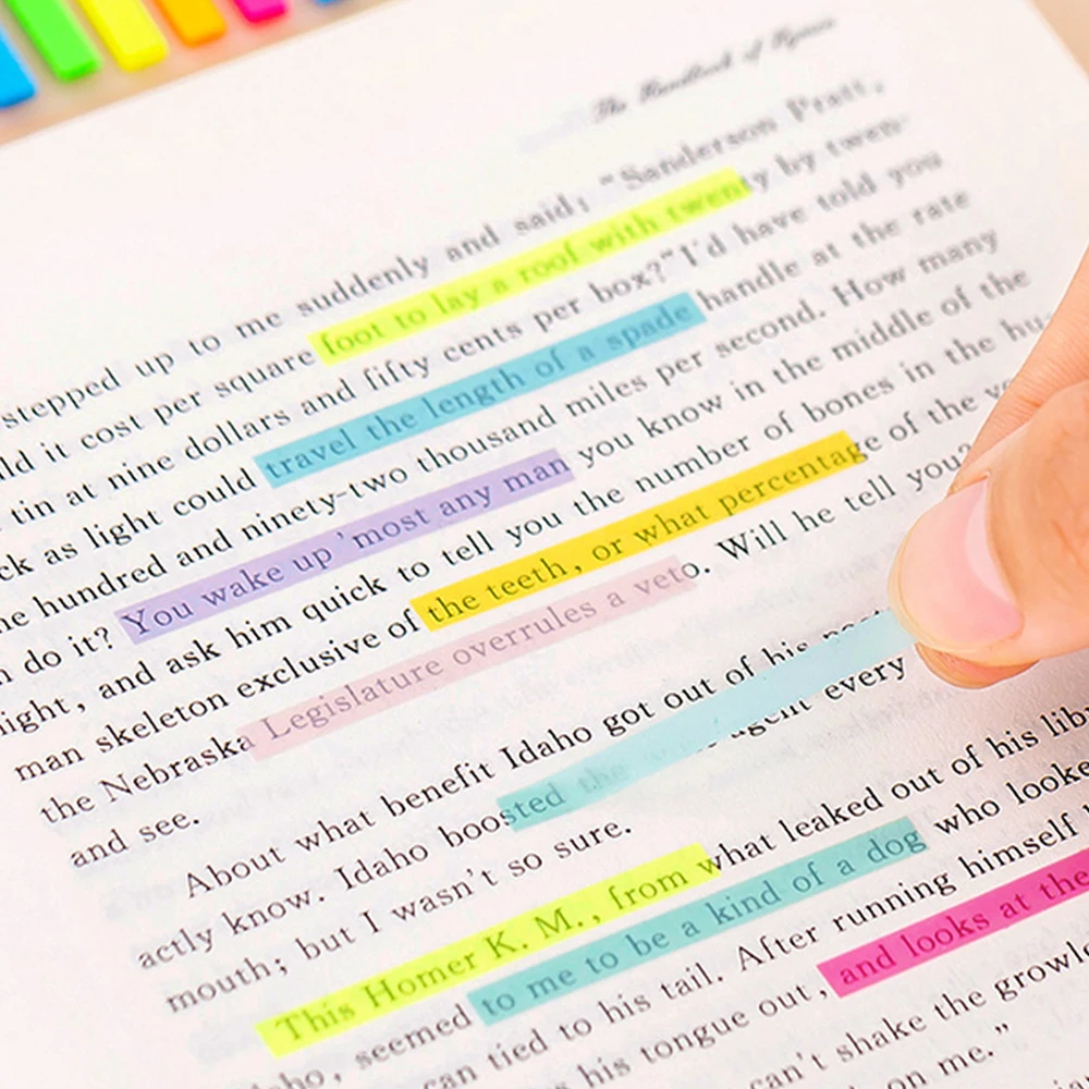 

Color Stickers Transparent Fluorescent Flags Very Thin Strip Index Sticker Writable Color Transparent Post
