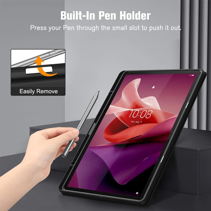 12.7-inch Tablet Case with Pen Holder and Acrylic Cover