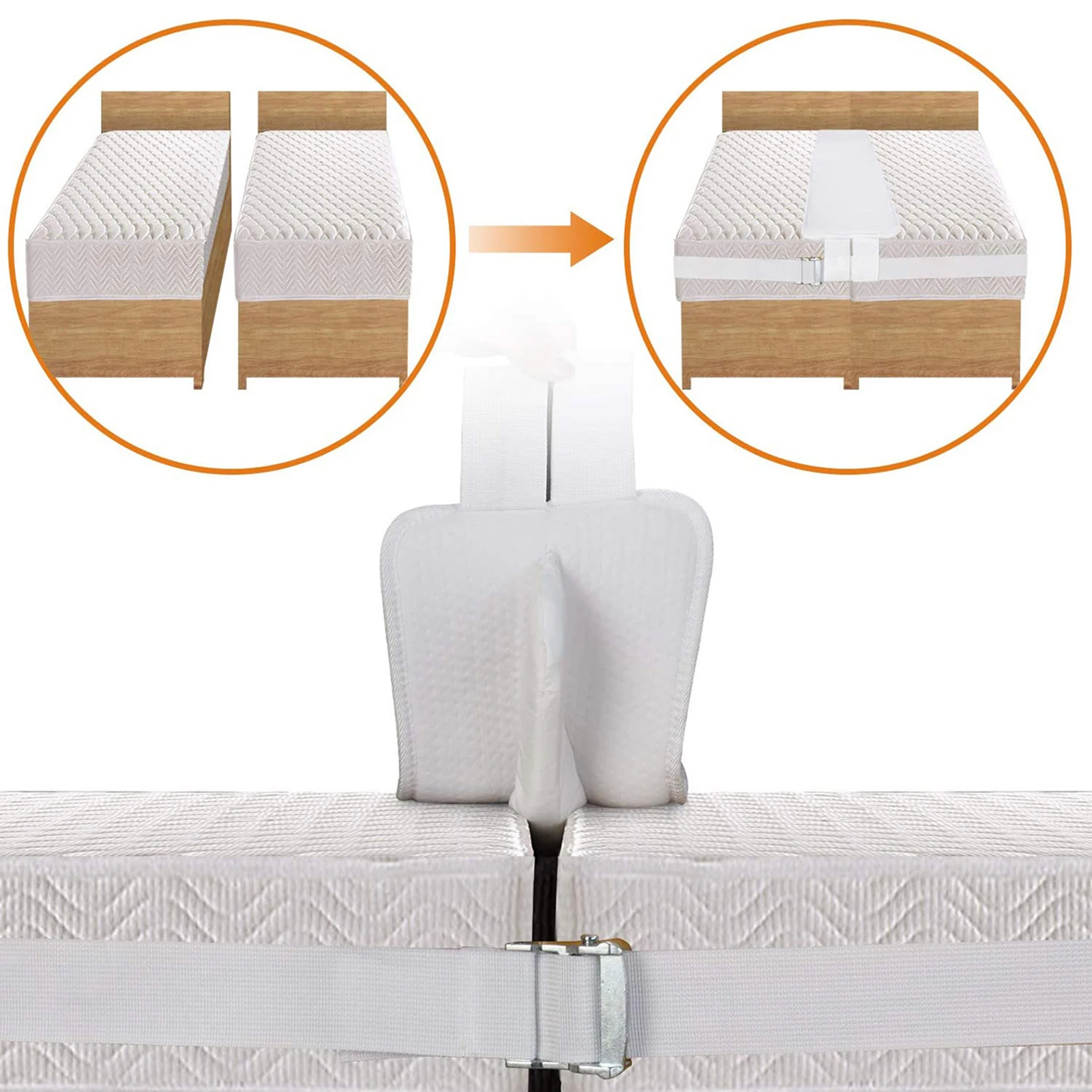 Bed bridge twin to king converter kit bed filler twin bed connector mattress connector