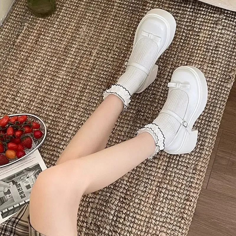Black French Style High Heel Thick Bottom Women's Shoes 2024 New Summer Vintage Shallow Mary Jane Single Shoes Dress 2