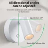 2Pcs LED Light Magnetic USB Rechargeable Wall Light Spotlight Wireless No Wiring No Punch Reading Light Bedroom Bedside Light 4