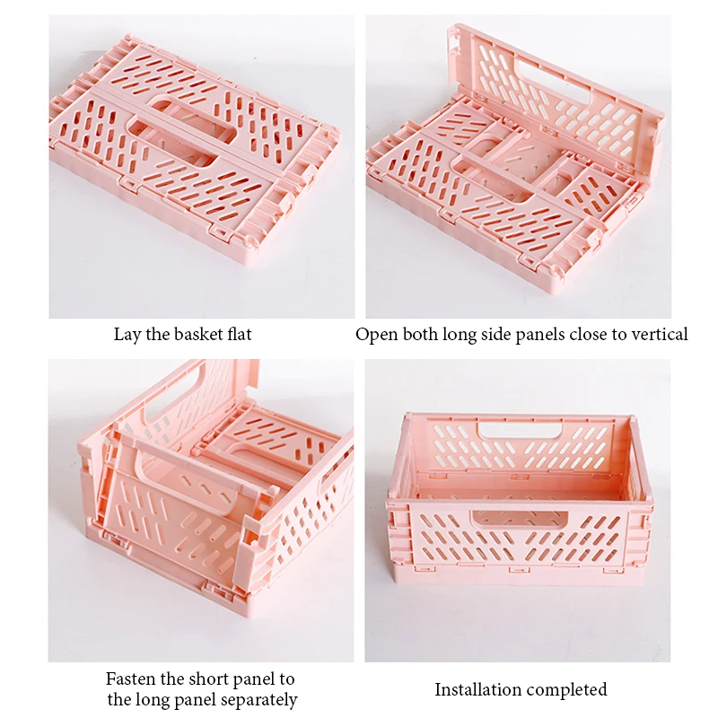 6 Styles Plastic Stackable Foldable Stationary Holder Simple Cute Student Office Desktop Storage Stationery Organizer
