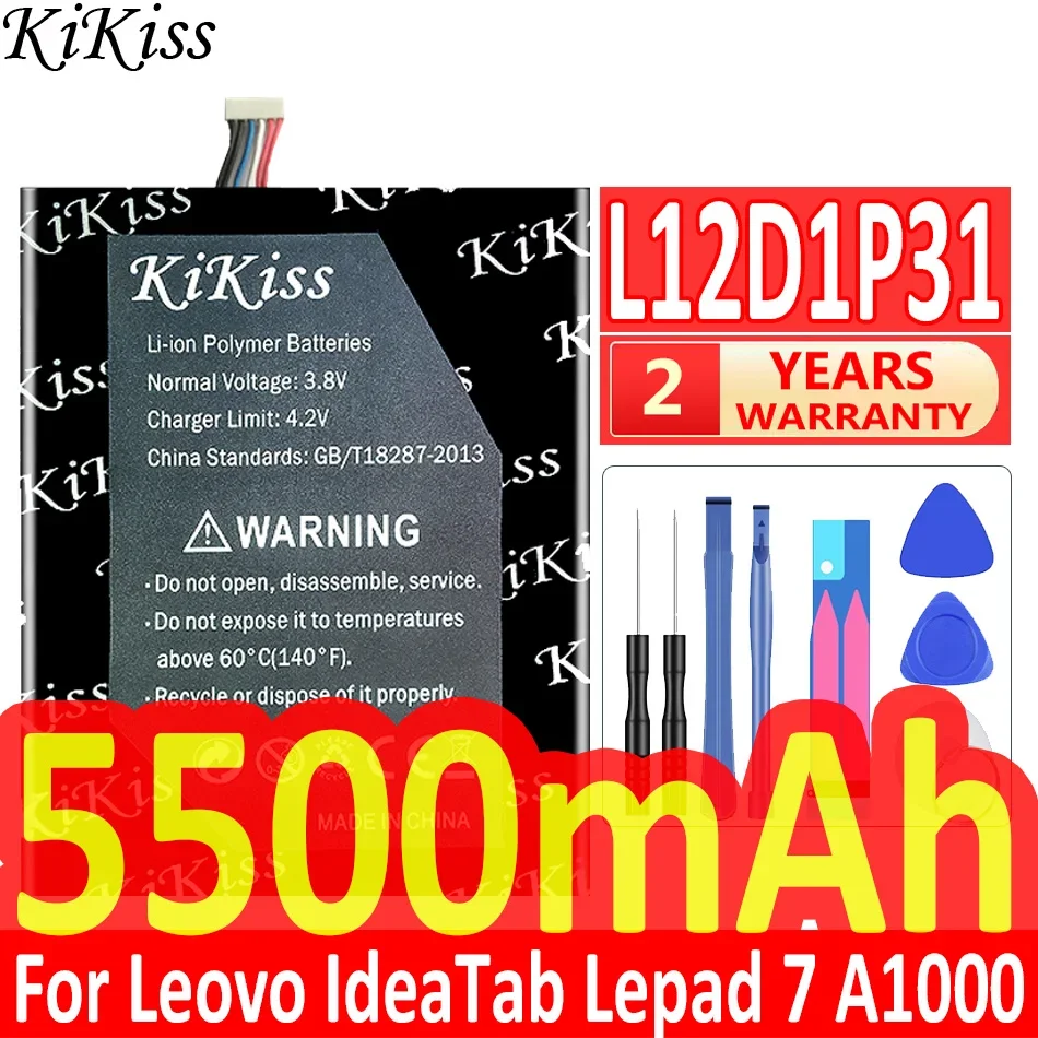 L12D1P31 L12T1P33 For Lenovo Ideatab Lepad A1000 A1010 A5000 A3000 A3000-H Tablet Battery Long-Lasting 5500mAh