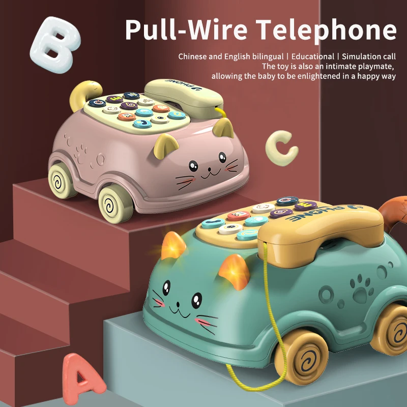 Cell Phone Toy Learning Toys Baby toys 0 12 months Montessori Musical Piano Phone Toys For Baby Girl 13 24 Months Mobile Phone Toys For Kids 2 To 4 Year Old