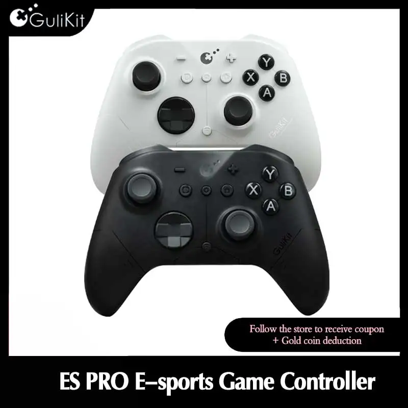 GuliKit ES Pro E-sports Bluetoth Controller, Gamepad Sem Fio com Joystick TMR para Nintendo Switch 1/2 PC Windows Android