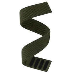 Versatile QuickFit Nylon Hook & Loop Strap - 22mm/26mm Woven Watchband - QuickFit 26mm (Green)