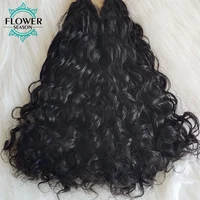 Cheveux en vrac pour tresser les cheveux humains vague lâche tresses cheveux Double dessiné extrémité complète en vrac Extensions de cheveux humains 1/2/3 paquets sans trame 2