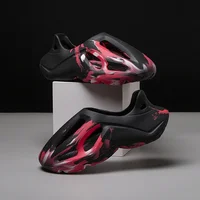 Men's Slippers Summer Soft EVA Beach Hole Shoes Outdoor Women's Slide Non-slip Tie-dyed Designer Personalized Hollow Shoes 36-47