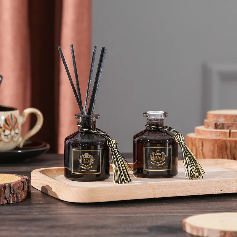 50ml Household Indoor Toilet Deodorant Aromatherapy Bottle Reed Diffuser Set Rattan Dried Flower Lasting Fresh Air Fragrance Set