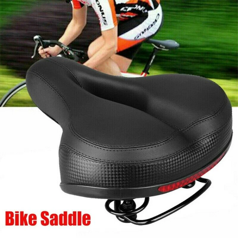 Fridja Siège de Selle en Gel Doux pour Vélo Grande Taille Confort Extra Grand Sportif Noir