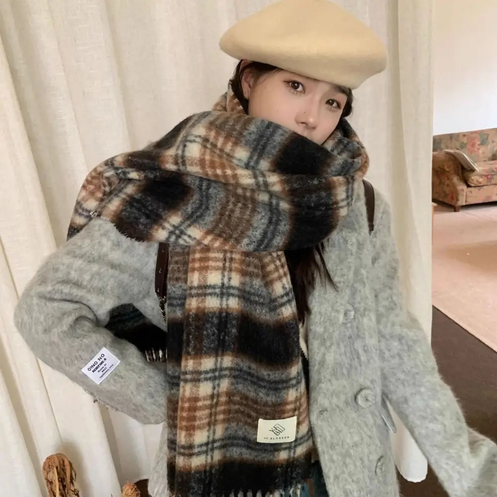 Warm Winter Cashmere Mohair Scarf Shawl Wrap for Women
