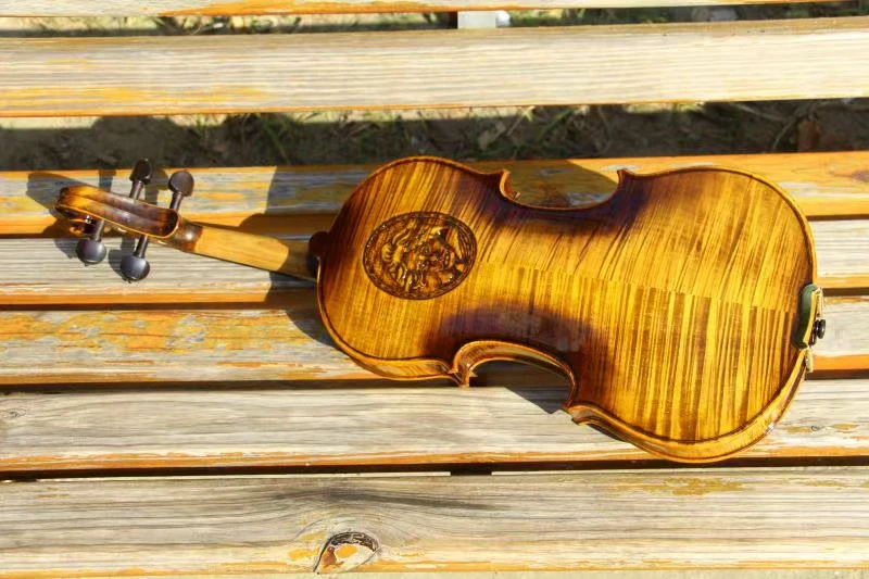 Acoustic Violin Hand Carved Beethoven Violin 4/4 European spruce Antonio Stradivari violin professional musical instrument violino acoustic violin violin accessories