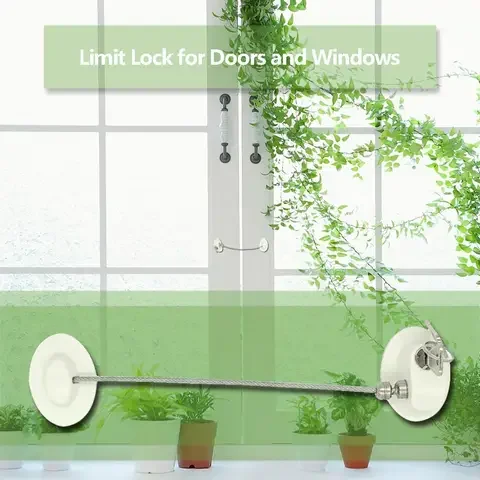 

Baby Child Safety Doors Lock Opening Security Cable Door Lock Safety Protector Aluminum Alloy Door Window Lock Limit