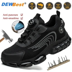 Lightweight Summer Protective Anti Puncture Steel Toe Shoes Quality Safety Work Shoes Construction Mens Outdoor Casual Shoes