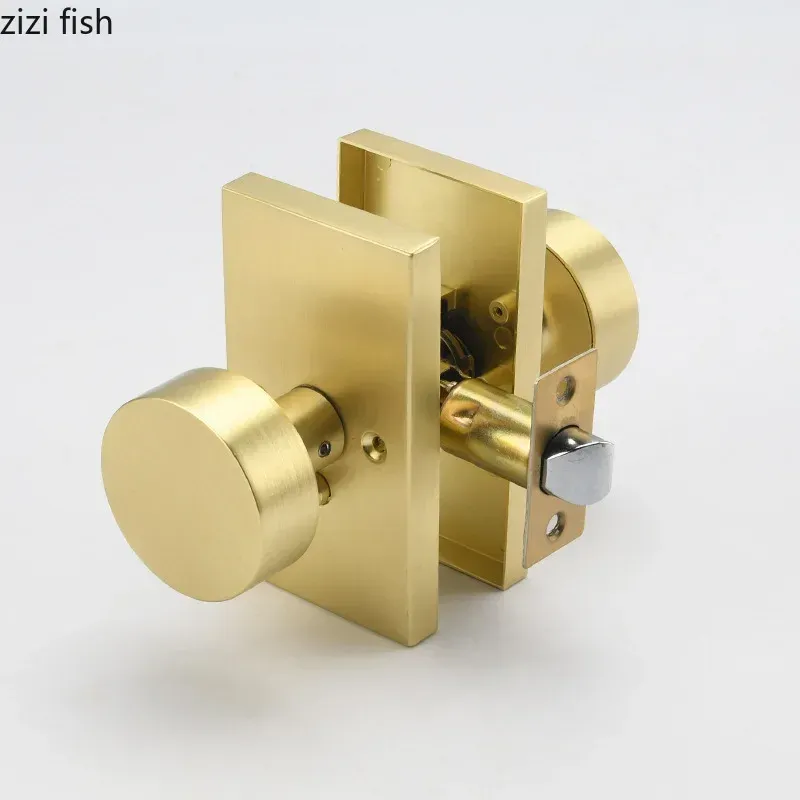 Privacy Zinc Alloy Door Lock Golden Door Handle Bathroom Silent Door Lock Home Safety Lock Universal Split Locks Doors Hardware