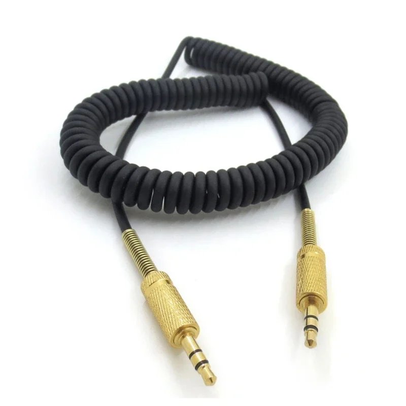 3.5mm Replacement Audio AUX Cable Coiled Cord for Marshall Woburn Kilburn II Speaker Male to male Jack