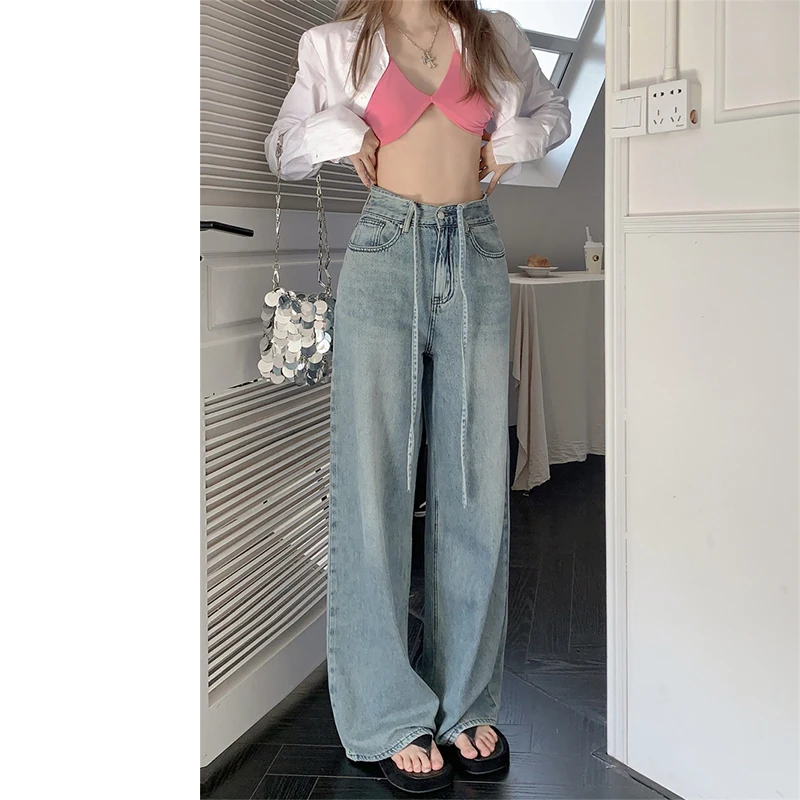 

ILARES Korean Fashion Y2k Baggy Jeans Woman High Waist Streetwear Pant Jeans Women Female Clothing Vintage Clothes Women's Pants