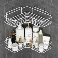 Aluminum Alloy Bathroom Shelves No-drill Corner Shelf Shower Storage Rack Holder Toilet Makeup Organizer for Shampoo Wall Supply 1