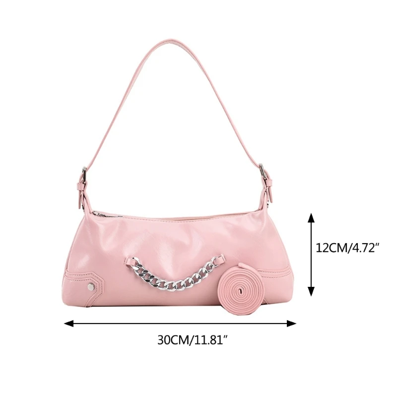 Compact Chain Strap Shoulder Bag Versatile & Stylish Bag Phone Holder Small Handbag for Various Occasions E74B