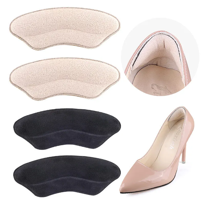 Women Shoe Insoles Heel Pad Adjust Size Adhesive Grips Protector Pain Relief