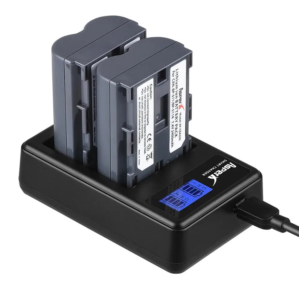 2400Mah 511A Bp511 Bp511A Bp-511A Bp-511 Bp 511 Batteria Bateria + Usb Doppio Caricatore Per Canon Eos 40D 300D 5D 20D 30D 50D