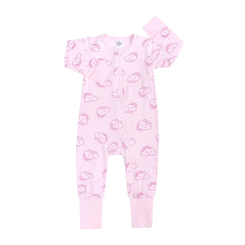 Infant jumpsuit spring romper animal print girl boy cotton pajamas newborn zipper climbing cartoon rompers baby products boys Baby Bodysuits for boy Baby Rompers