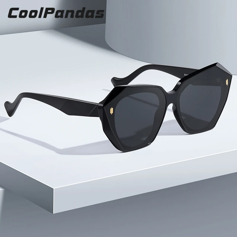 

Солнечные очки CoolPandas с градиентом женские, поляризационные солнцезащитные аксессуары в стиле ретро, в большой оправе из ацетата