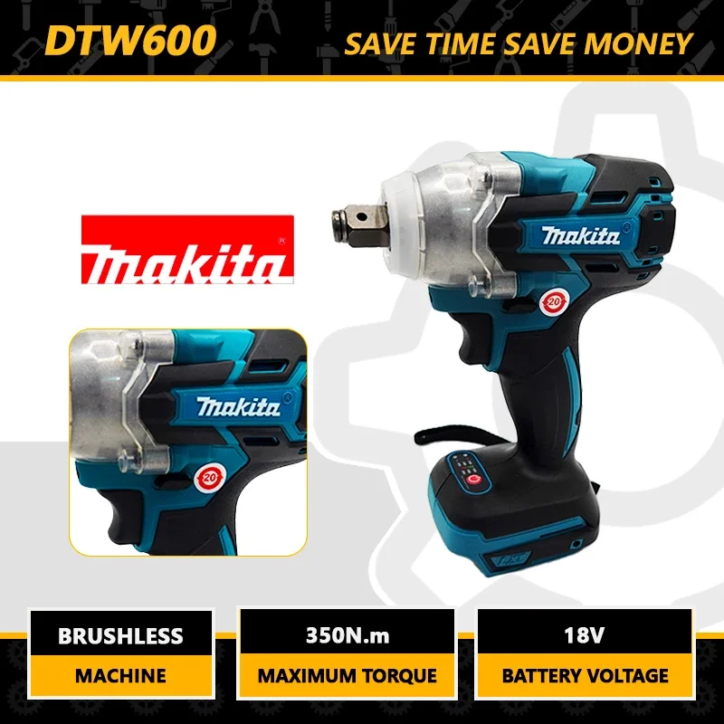 

Makita 18V Wrench DTW600 Cordless гайковерт аккумуляторный Electric Wrench Drill Body Only Lithium Professional Power Tools