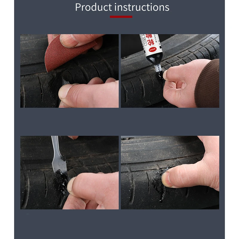 30g Tire Repair Glue Liquid Strong Rubber Glues Black Soft Rubber Wear-Resistant Non-Corrosive Adhesive Instant Strong Bond Tool shoe glue,metal repairing adhesive,anaerobic glue,threadlocker glue