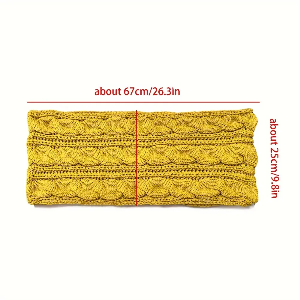 Soft Neck Wraps Knitted Scarf Crochet Thickening Circle Neck Scarf Solid Color Winter Scarf Autumn 6