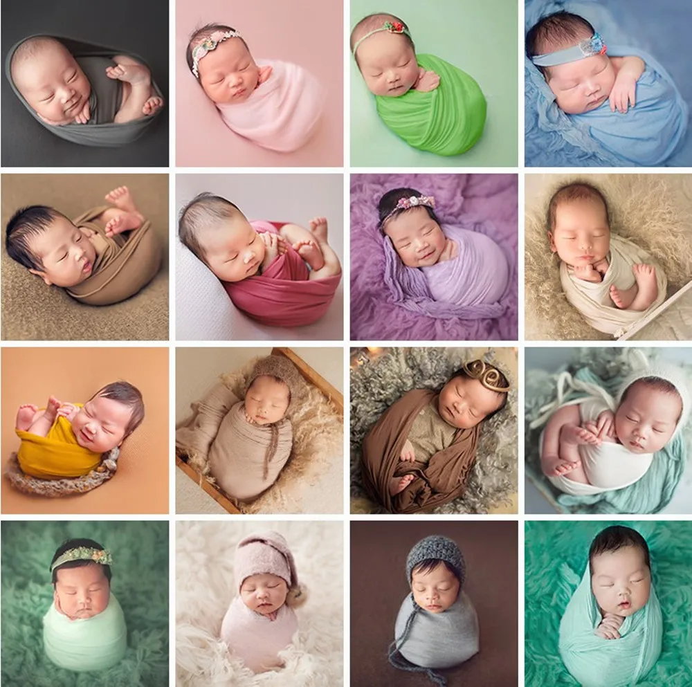 

Newborn Photography Props Newborn Photography Wrapping Baby Confinement Photo Elastic Cloth Newborn Photo Wrapping Towel Props