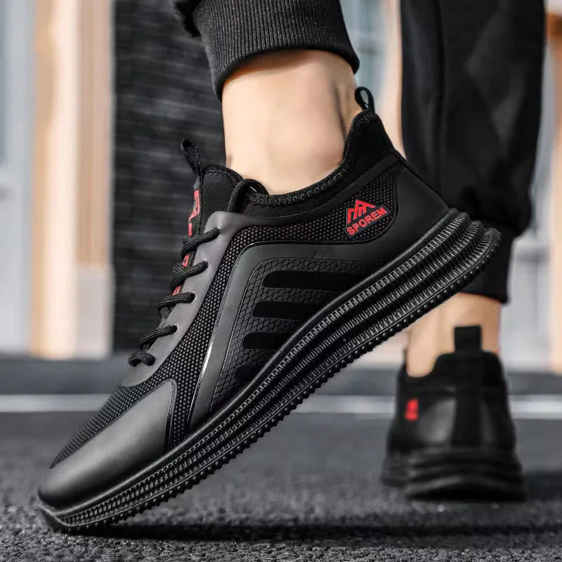 Men's Knitted Loafers Fashion Ethnic Style Casual Shoes Comfortable Lightweight Breathable Cloth Shoes