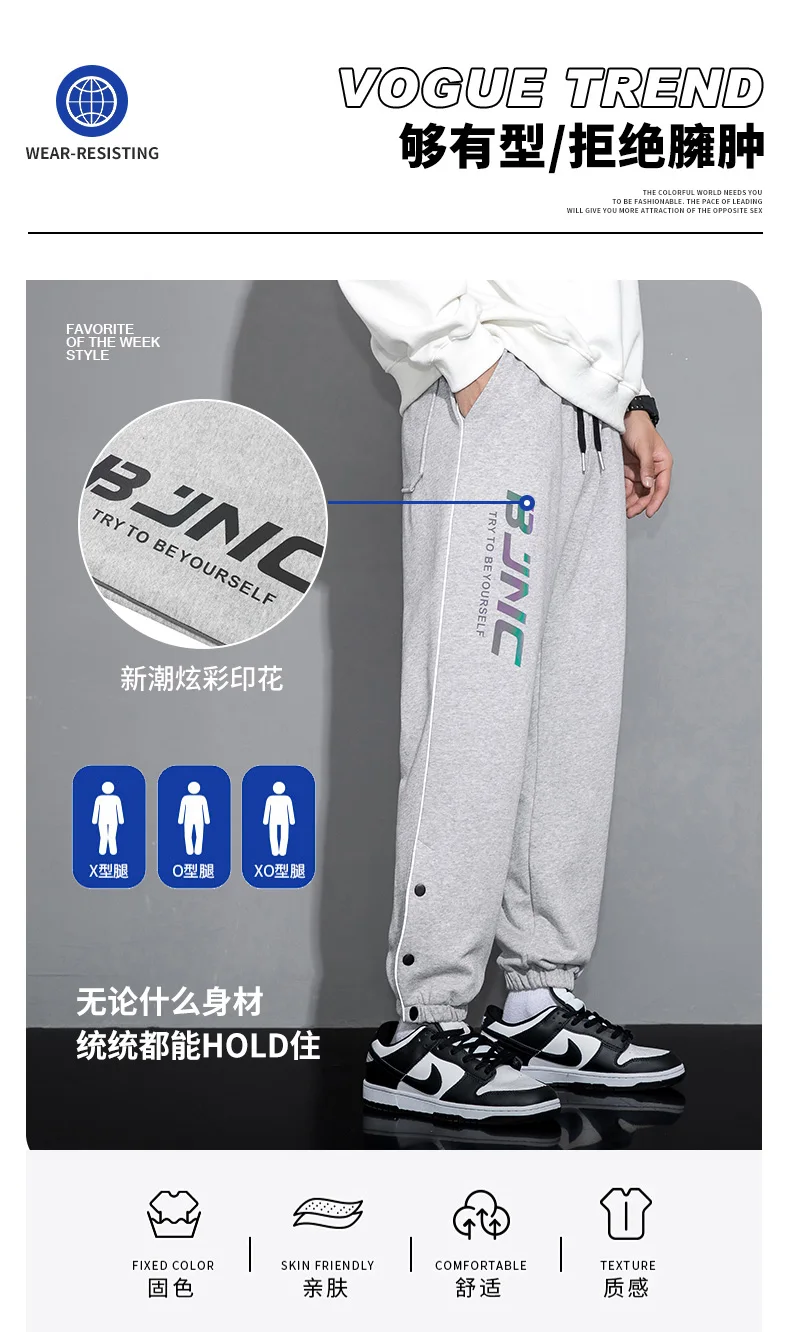 Description Picture 5 of itemAutumn New Knitted Casual Pants Men's Elastic Sports Pants Men's M-4XL